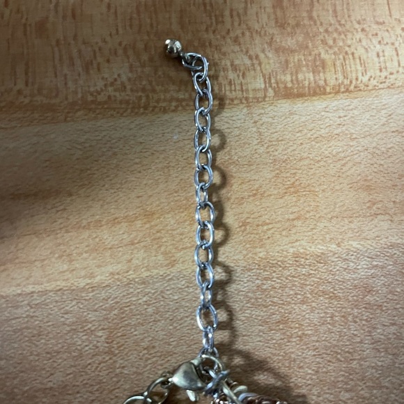 Elegant Silver, Copper, and Gold Layered Necklace in Different Chains - Picture 3 of 4